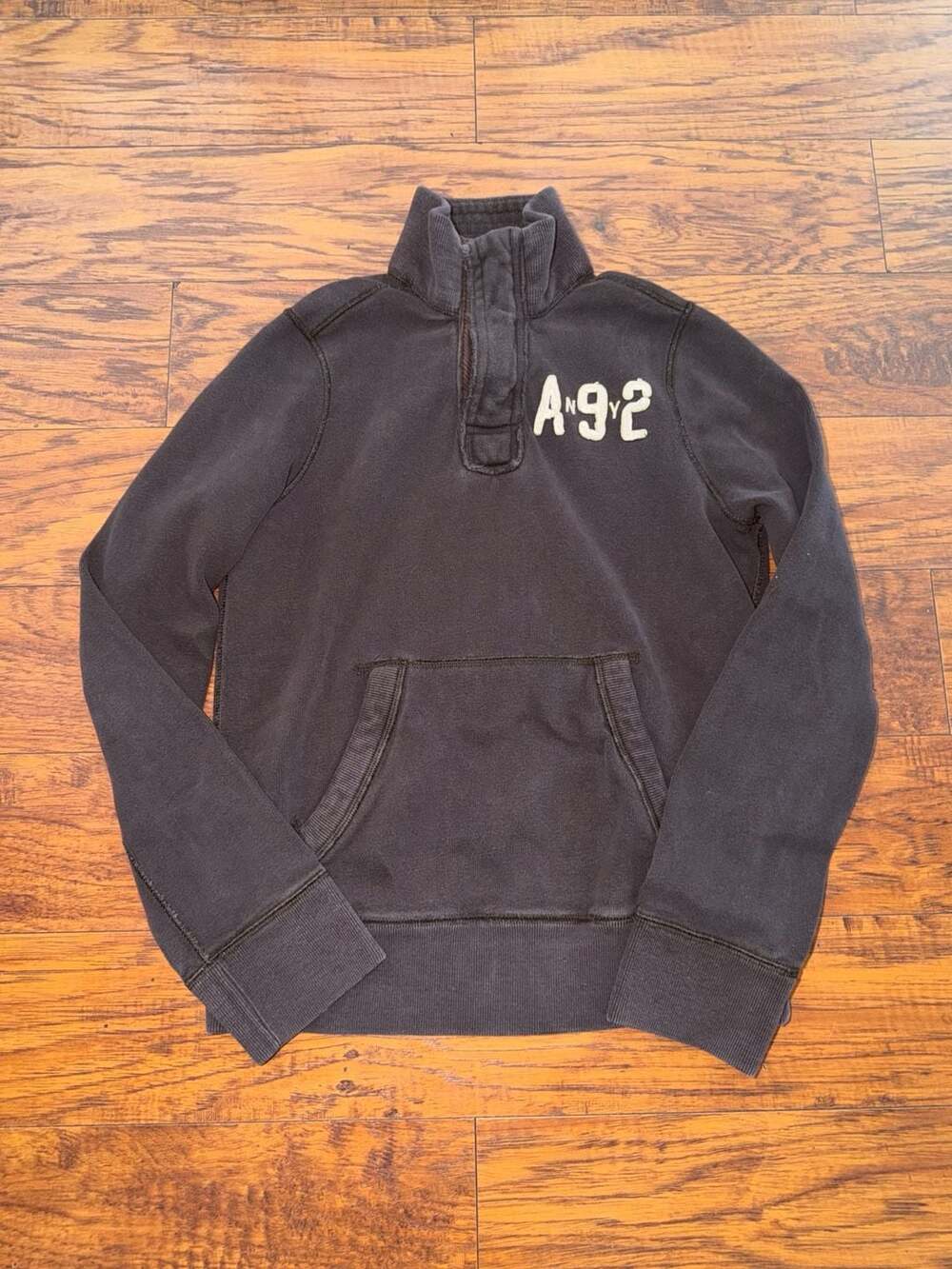 Brown Boys Abercrombie & Fitch Vintage A92 Quarter-Zip Sweatshirt